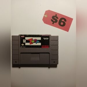 SNES Nintendo Zoop Puzzle Video Game